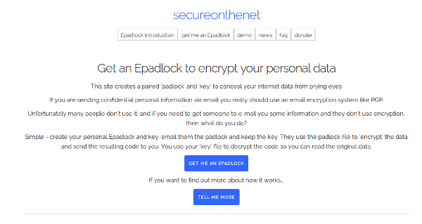 Epadlock Home Page